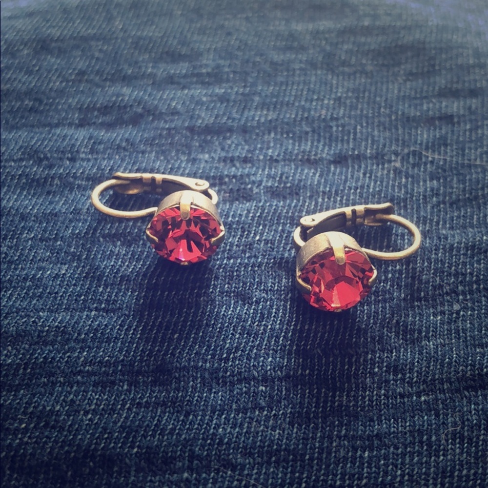 Sabika pink drop earrings